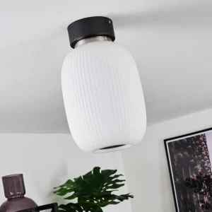 hofstein Plafonnier Sebep LED Noir, 1 lumière* Lampes En Verre