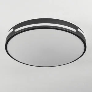 hofstein Plafonnier Seewen LED Noir, Blanc, 1 lumière, Télécommandes* Lampes Modernes