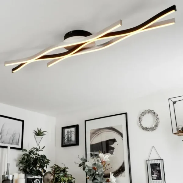 hofstein Plafonnier Serlande LED Noir, 1 lumière* Lampes Modernes