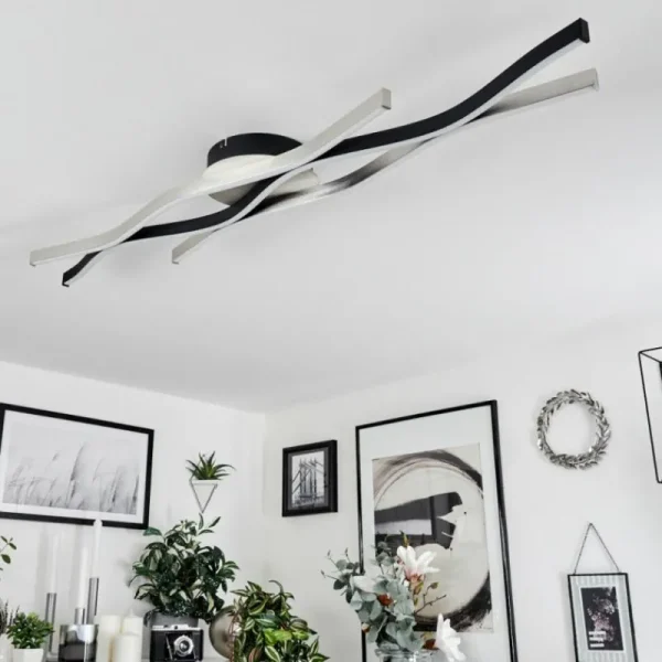 hofstein Plafonnier Serlande LED Noir, 1 lumière* Lampes Modernes