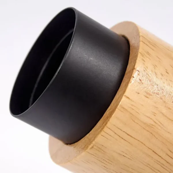 hofstein Plafonnier Sezze Bois clair, Noir, 2 lumières* Lampes Modernes