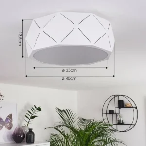 hofstein Plafonnier Shouver Blanc, 3 lumières* Lampes Modernes