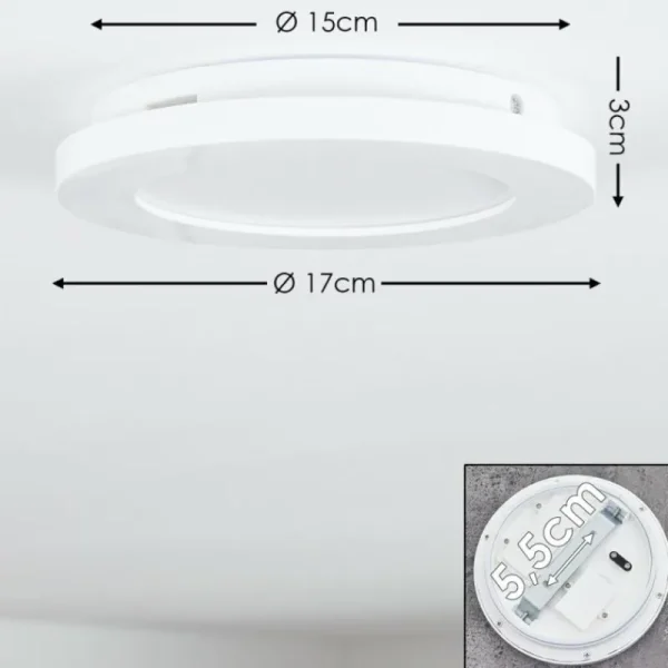 hofstein Plafonnier Siguna LED Blanc, 1 lumière* Lampes Modernes