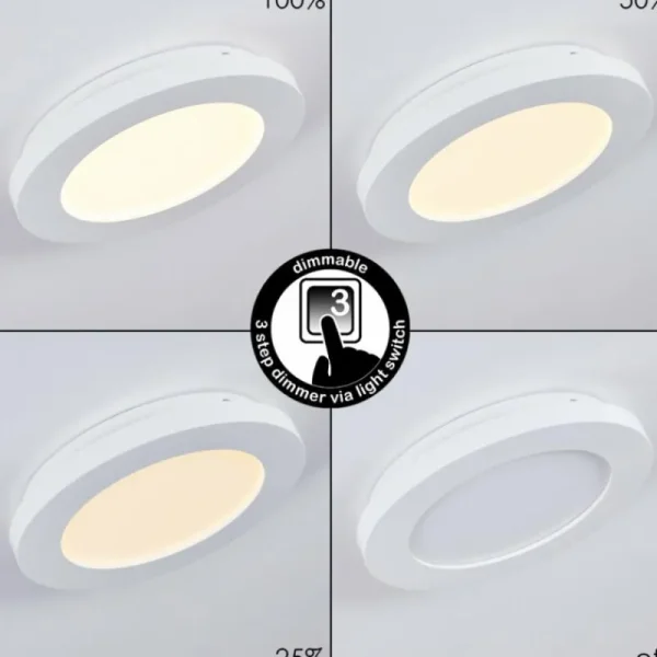 hofstein Plafonnier Siguna LED Blanc, 1 lumière* Lampes Modernes