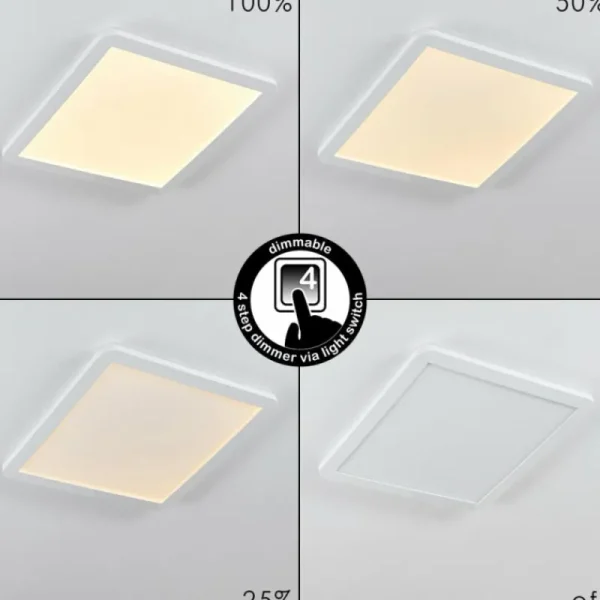 hofstein Plafonnier Siguna LED Blanc, 1 lumière* Lampes Modernes