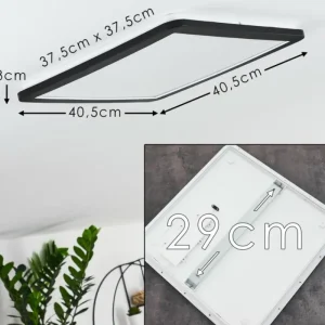 hofstein Plafonnier Siguna LED Noir, Blanc, 1 lumière* Lampes Modernes