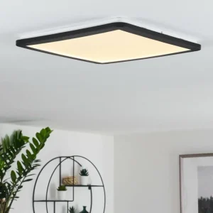 hofstein Plafonnier Siguna LED Noir, Blanc, 1 lumière* Lampes Modernes