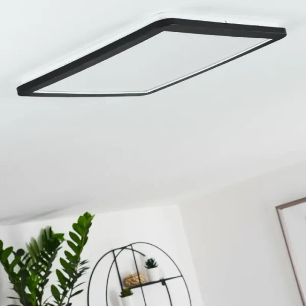 hofstein Plafonnier Siguna LED Noir, Blanc, 1 lumière* Lampes Modernes