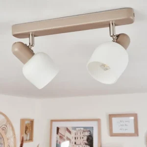 hofstein Plafonnier Sivol Nickel mat, Sable, 2 lumières* Lampes Modernes