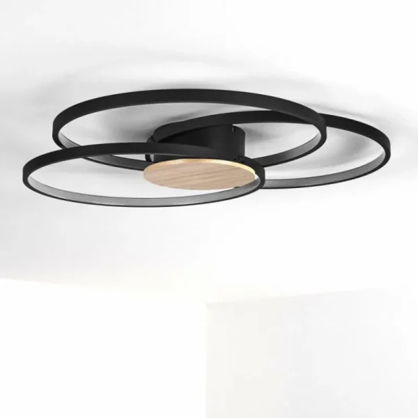 hofstein Plafonnier Skanes LED Noir, 1 lumière* Lampes Modernes