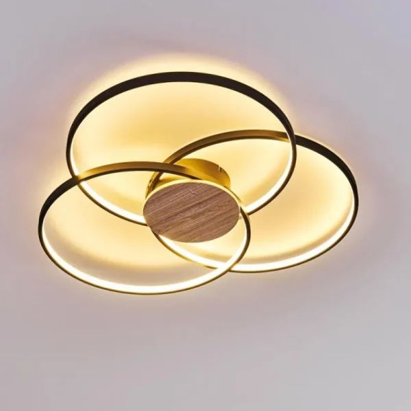 hofstein Plafonnier Skanes LED Noir, 1 lumière* Lampes Modernes