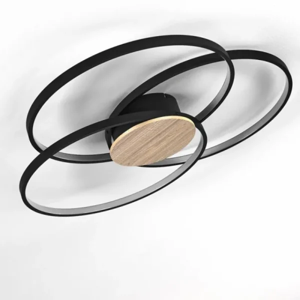 hofstein Plafonnier Skanes LED Noir, 1 lumière* Lampes Modernes