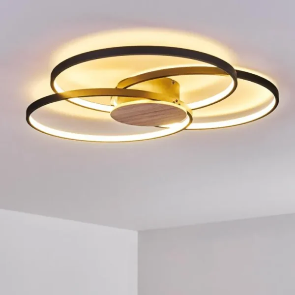 hofstein Plafonnier Skanes LED Noir, 1 lumière* Lampes Modernes