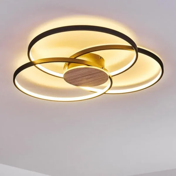 hofstein Plafonnier Skanes LED Noir, 1 lumière* Lampes Modernes
