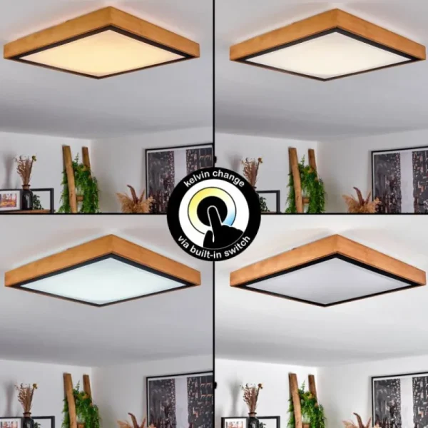 hofstein Plafonnier Sobredo LED Écru, Noir, 1 lumière* Lampes Modernes