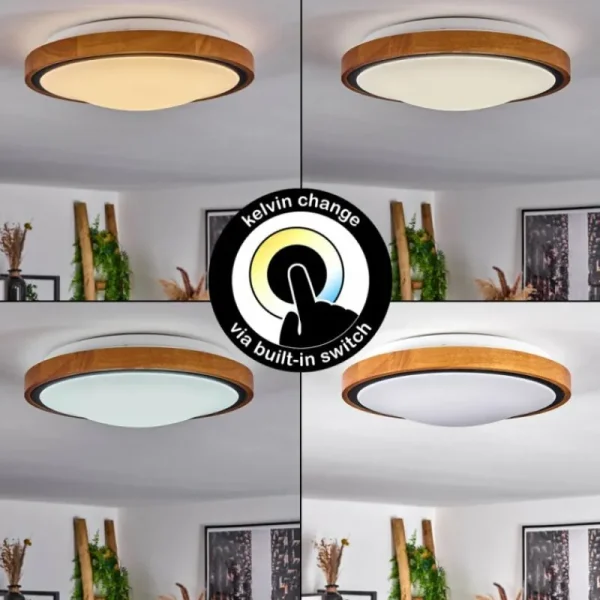 hofstein Plafonnier Sobredo LED Écru, Noir, Blanc, 1 lumière* Lampes Modernes