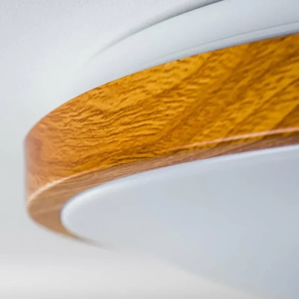 hofstein Plafonnier Sora Wood LED Bois clair, Blanc, 1 lumière* Lampes Modernes