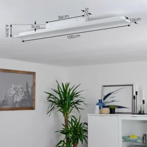 hofstein Plafonnier Sordos LED Blanc, 1 lumière, Détecteur de mouvement* Lampes Modernes