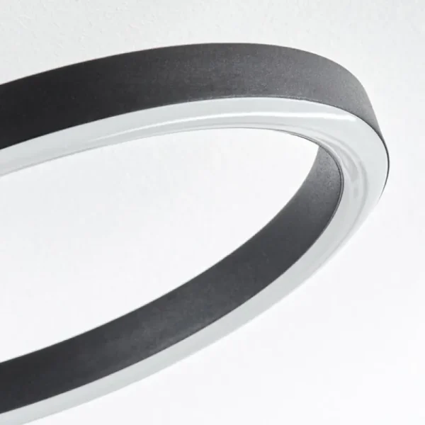 hofstein Plafonnier Sorte LED Chrome, Noir, 1 lumière* Lampes Modernes