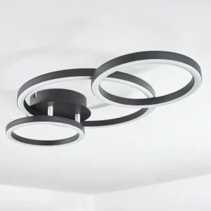 hofstein Plafonnier Sorte LED Chrome, Noir, 1 lumière* Lampes Modernes