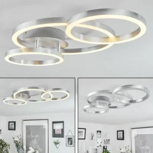 hofstein Plafonnier Sorte LED Nickel mat, 1 lumière* Lampes Modernes