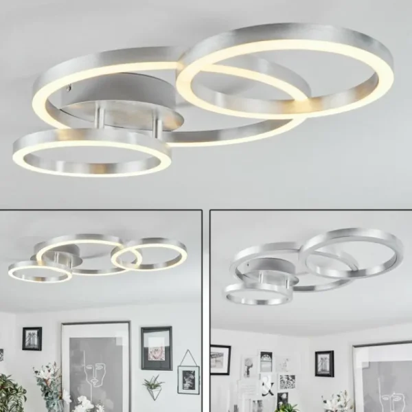 hofstein Plafonnier Sorte LED Nickel mat, 1 lumière* Lampes Modernes
