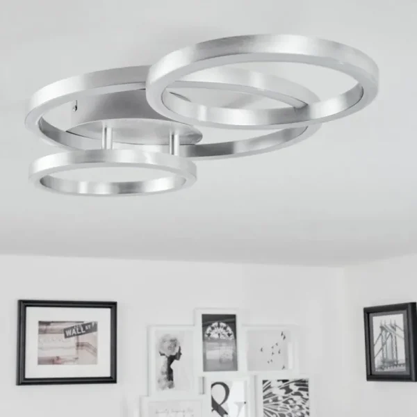 hofstein Plafonnier Sorte LED Nickel mat, 1 lumière* Lampes Modernes