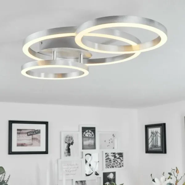 hofstein Plafonnier Sorte LED Nickel mat, 1 lumière* Lampes Modernes