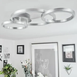 hofstein Plafonnier Sorte LED Nickel mat, 1 lumière* Lampes Modernes