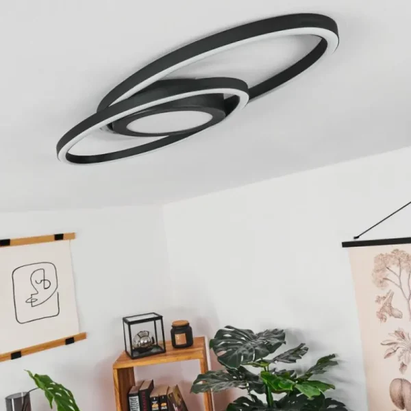 hofstein Plafonnier Sorte LED Noir, Blanc, 1 lumière* Lampes Modernes