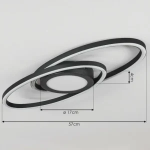 hofstein Plafonnier Sorte LED Noir, Blanc, 1 lumière* Lampes Modernes