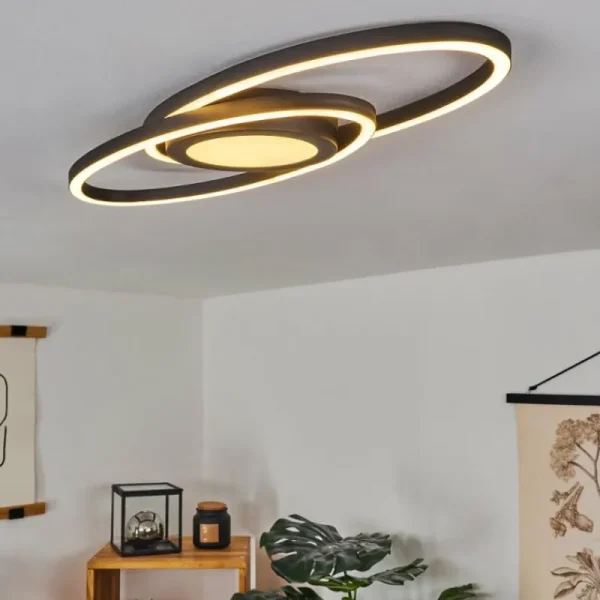 hofstein Plafonnier Sorte LED Noir, Blanc, 1 lumière* Lampes Modernes