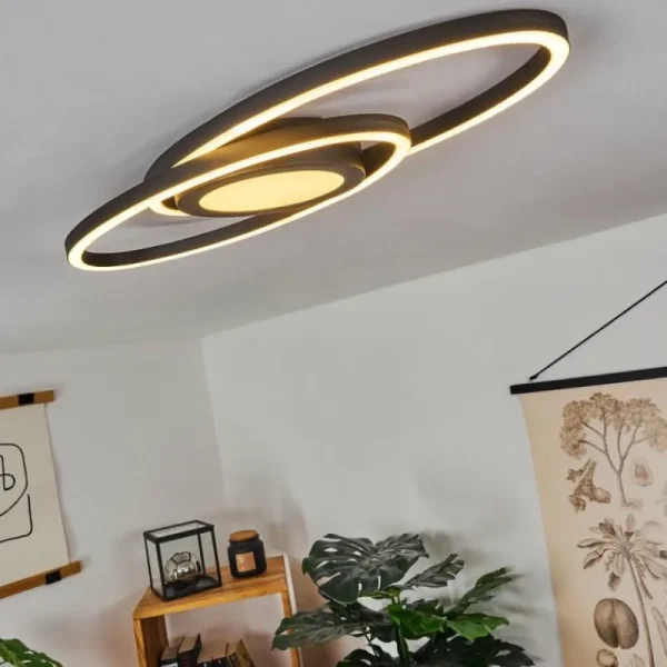 hofstein Plafonnier Sorte LED Noir, Blanc, 1 lumière* Lampes Modernes