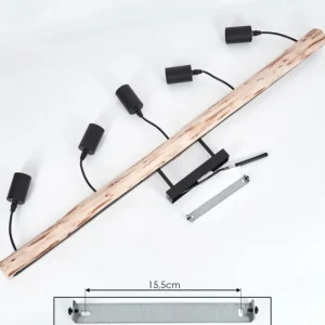 hofstein Plafonnier Soungou Écru, Noir, 5 lumières* Lampes Modernes