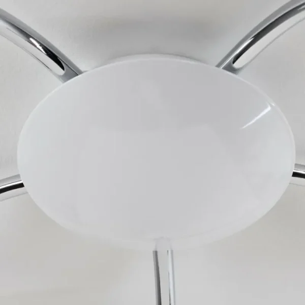 hofstein Plafonnier Starkeryd Chrome, Blanc, 5 lumières* Lampes En Verre