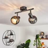 hofstein Plafonnier Stavik Noir, Argenté, 2 lumières* Lampes Modernes