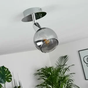 hofstein Plafonnier Stranderod Chrome, 1 lumière* Lampes Modernes