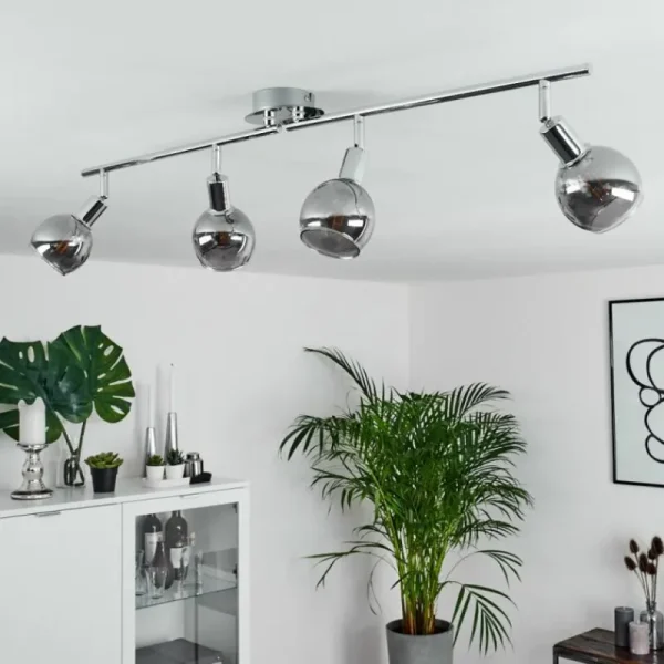 hofstein Plafonnier Stranderod Chrome, 4 lumières* Lampes Modernes