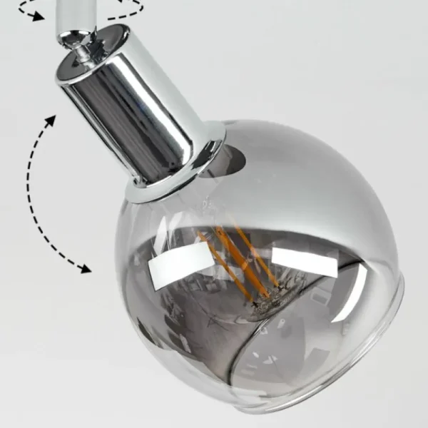 hofstein Plafonnier Stranderod Chrome, 1 lumière* Lampes Modernes