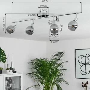 hofstein Plafonnier Stranderod Chrome, 4 lumières* Lampes Modernes