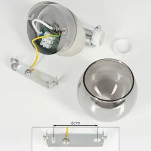hofstein Plafonnier Stranderod Chrome, 1 lumière* Lampes Modernes