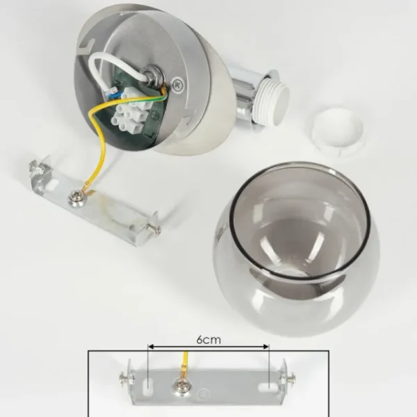 hofstein Plafonnier Stranderod Chrome, 1 lumière* Lampes Modernes