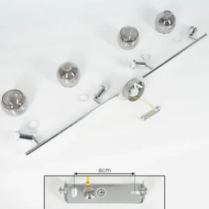 hofstein Plafonnier Stranderod Chrome, 4 lumières* Lampes Modernes