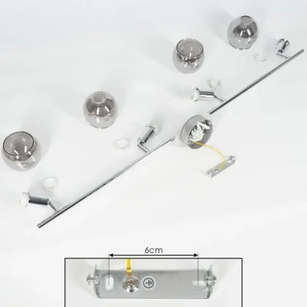 hofstein Plafonnier Stranderod Chrome, 4 lumières* Lampes Modernes
