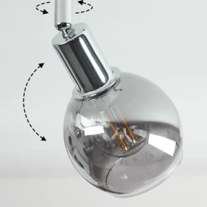 hofstein Plafonnier Stranderod Chrome, 4 lumières* Lampes Modernes