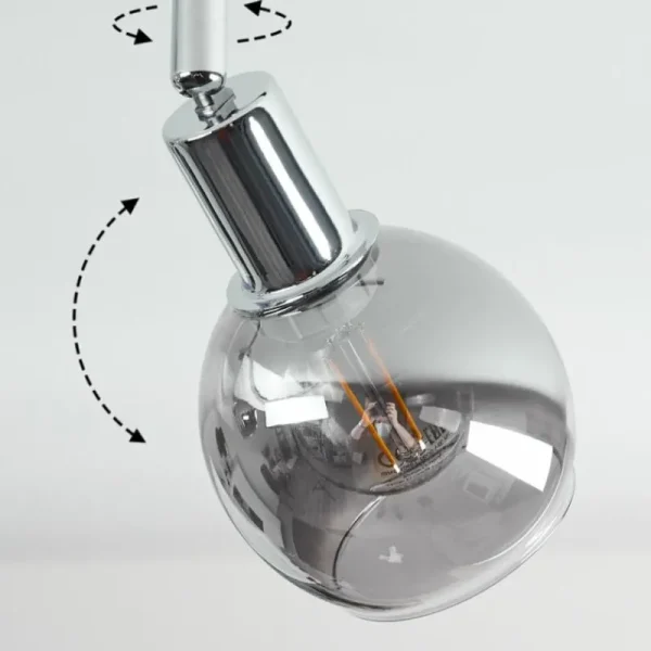 hofstein Plafonnier Stranderod Chrome, 4 lumières* Lampes Modernes