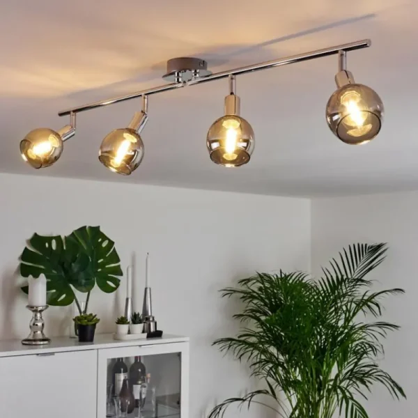 hofstein Plafonnier Stranderod Chrome, 4 lumières* Lampes Modernes