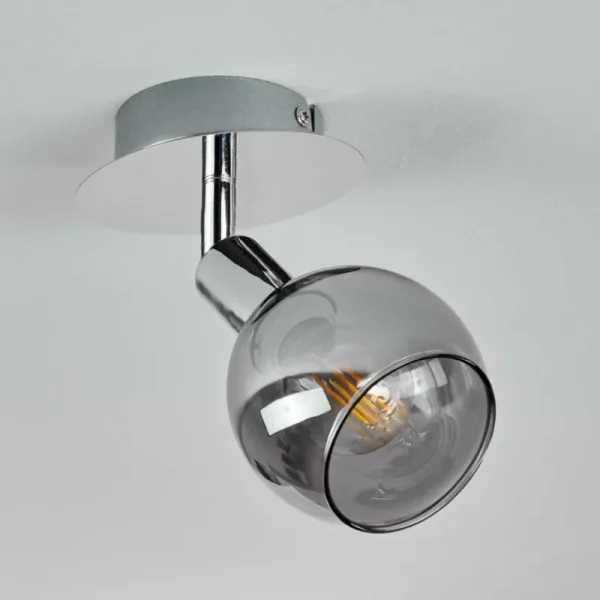 hofstein Plafonnier Stranderod Chrome, 1 lumière* Lampes Modernes