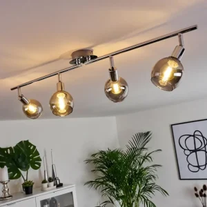 hofstein Plafonnier Stranderod Chrome, 4 lumières* Lampes Modernes