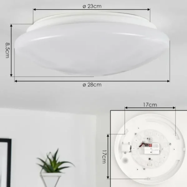 hofstein Plafonnier Stungchhveng LED Blanc, 1 lumière* Lampes Modernes
